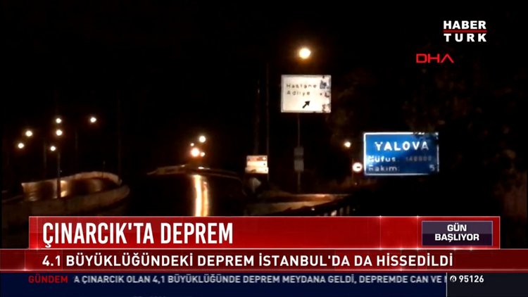 Çınarcık'ta deprem: 4.1 büyüklüğündeki deprem İstanbul'da da hissedildi