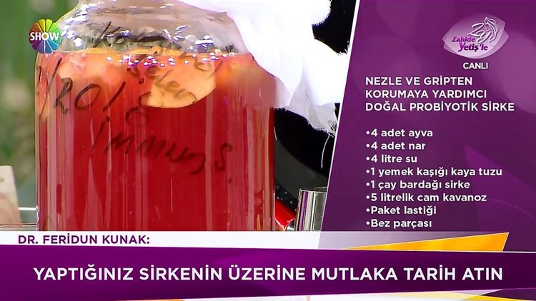 Nezle ve Gripten Korumaya Yardımcı Doğal Probiyotik Sirke