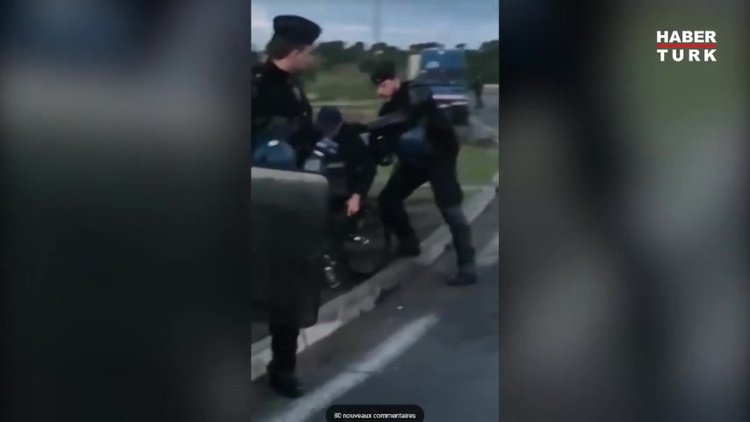 Sarı Yelekliler eylemlerinde skandal görüntü!