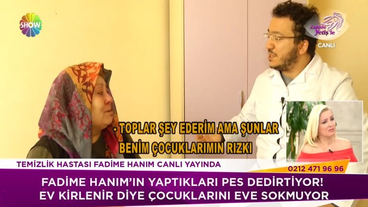 Fadime Hanım her gün bulaşık deterjanıyla yıkanıyor!