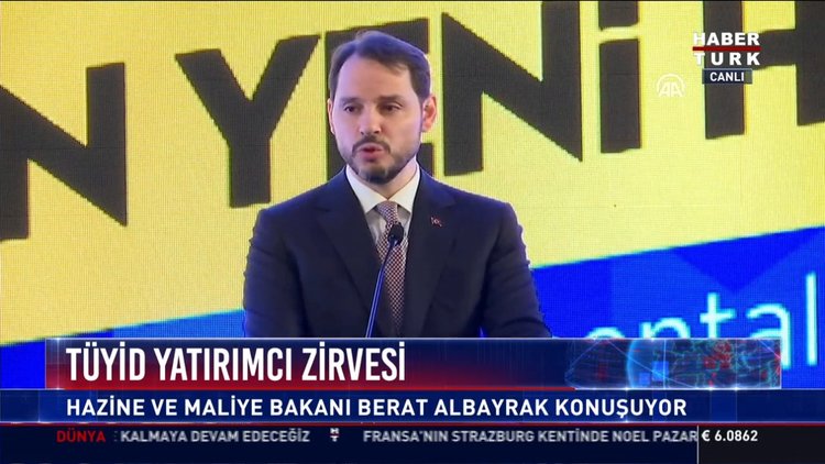 TÜYİD Yatırımcı zirvesi: Hazine ve Maliye Bakanı Berat Albayrak konuşuyor