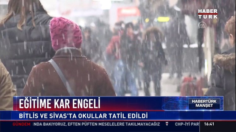 Eğitime kar engeli: Bitlis ve Sivas'ta okullar tatil edildi