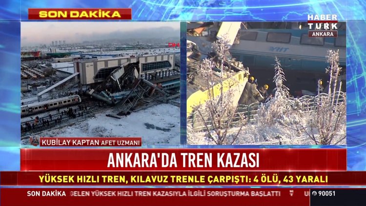 Ankara'da tren kazası: 7 ölü
