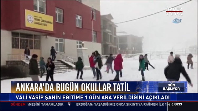 Ankara'da bugün okullar tatil: Vali Vasip Şahin eğitime 1 gün ara verildiğini açıkladı