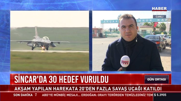 Sincar'da 30 hedef vuruldu: Akşam yapılan harekata 20'den fazla savaş uçağı katıldı