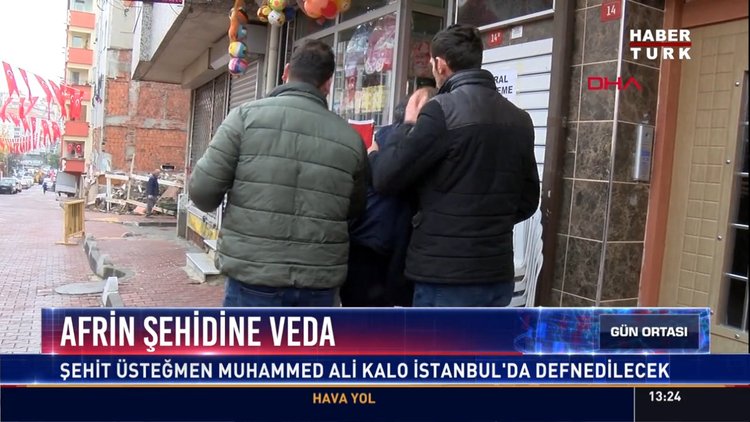 Afrin şehidine veda: Şehit Üsteğmen Muhammed Ali Kalo İstanbul'da defnedilecek