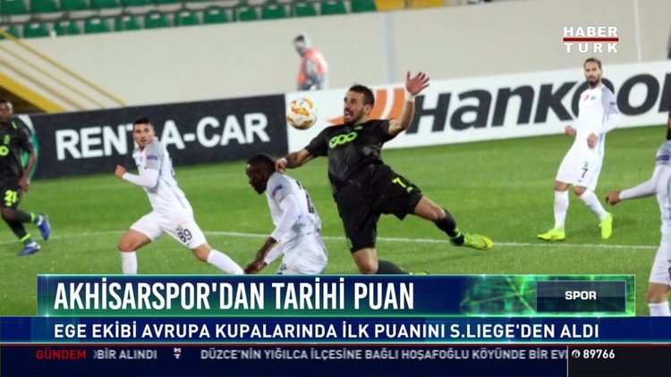 Akhisarspor'dan tarihi puan: Ege Ekibi Avrupa kupalarında ilk puanını S.Liege'den aldı
