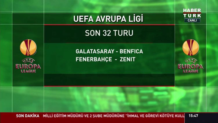 Temsilcilerimizin rakipleri belli oldu