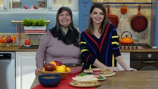 Fatma Gültaze ile Yörük kebabı, kaşarlı-kıymalı-patatesli bazlama, nohutlu ve fesleğenli tarhana çorbası ve tahinli ve tereyağlı katmer yapımını gösterdi. ...