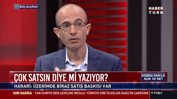 Ünlü yazar Harari Açık ve Net'te