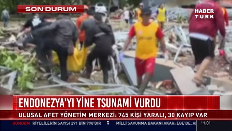 Endonezya'yı yine tsunami vurdu