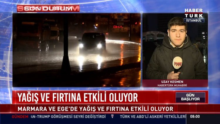 Yağış ve fırtına etkili oluyor: Marmara ve Ege'de yağış ve fırtına etkili oluyor