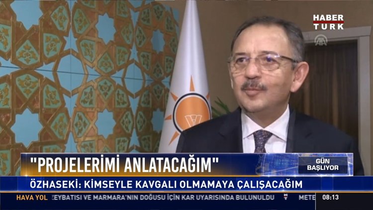 "Projelerimi anlatacağım": Özhaseki: Kimseyle kavgalı olmamaya çalışacağım