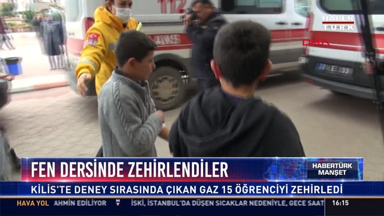 Fen dersinde zehirlendiler: Kilis'te deney sırasında çıkan gaz 15 öğrenciyi zehirledi