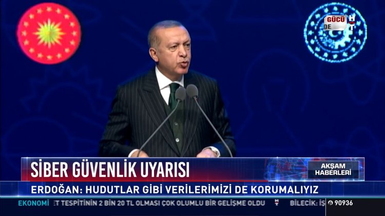 Siber güvenlik uyarısı: Erdoğan: Hudutlar gibi verilerimizi de korumalıyız