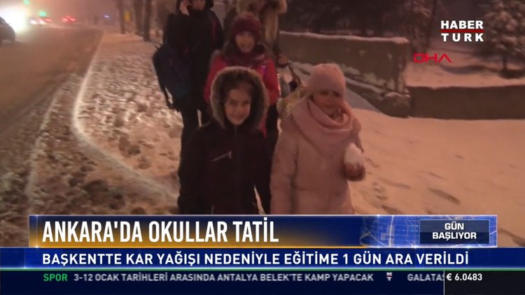 Ankara'da okullar tatil: Başkentte kar yağışı nedeniyle eğitime 1 gün ara verildi