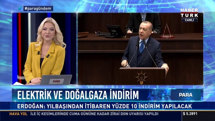 Elektrik ve doğalgaza indirim: Erdoğan: Yılbaşından itibaren yüzde 10 indirim yapılacak