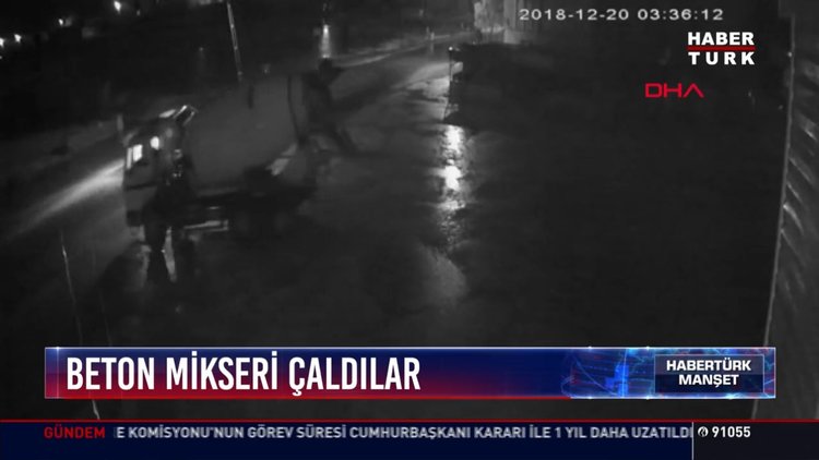 Beton mikseri çaldılar: 2 zanlı yağmurda köye gitmek için aldıklarını söylediler