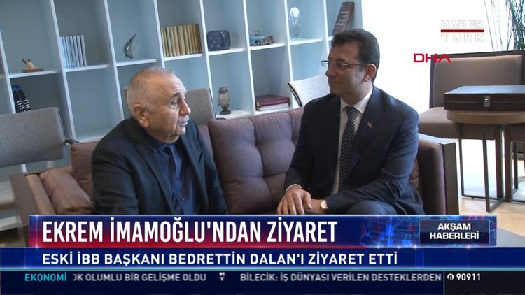 Ekrem İmamoğlu'ndan ziyaret: Eski İBB Başkan Bedrettin Dalan'ı ziyaret etti