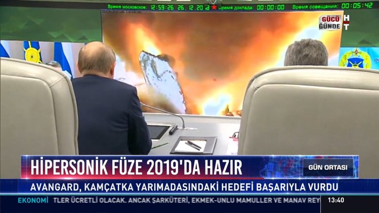 Hipersonik füze fırlatıldı: Rusya yeni hipersonik füzesi Avangard'ı test etti