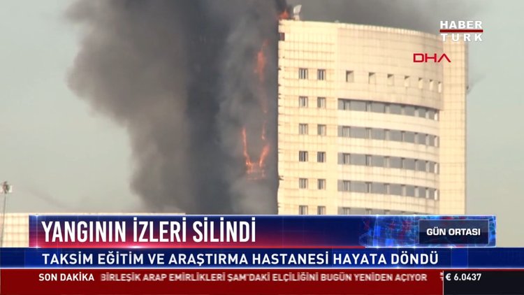 Yangının izleri silindi: Taksim Eğitim ve Araştırma Hastanesi hayata döndü