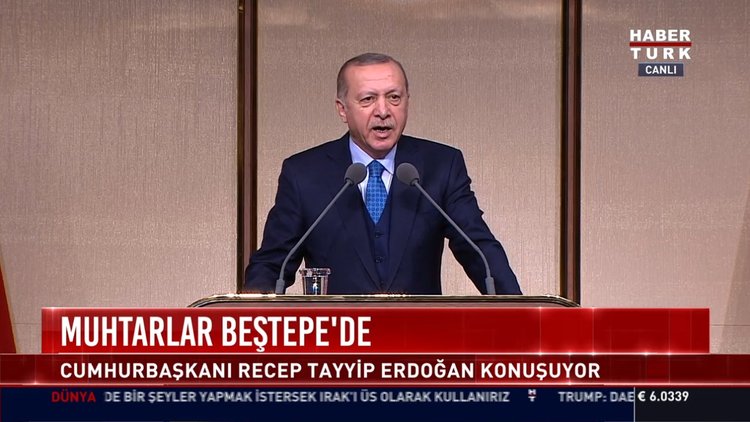 Muhtarlar Beştepe'de: Cumhurbaşkanı Recep Tayyip Erdoğan konuşuyor