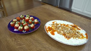 Paşa mezesi ve patlıcanlı meze