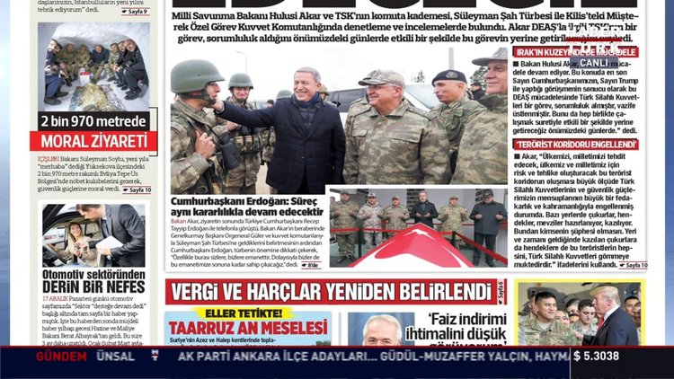 Gazete manşetleri