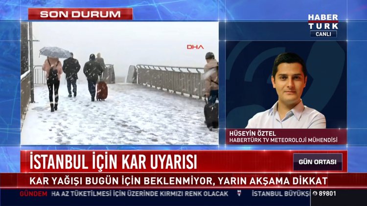 İstanbul için kar uyarısı: Kar yağışı bugün için beklenmiyor, yarın akşama dikkat