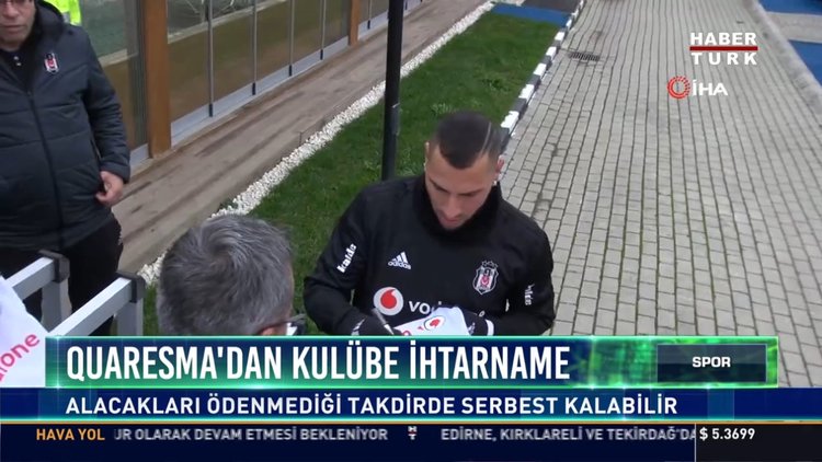 Quaresma'dan kulübe ihtarname: Alacakları ödenmediği takdirde serbest kalabilir