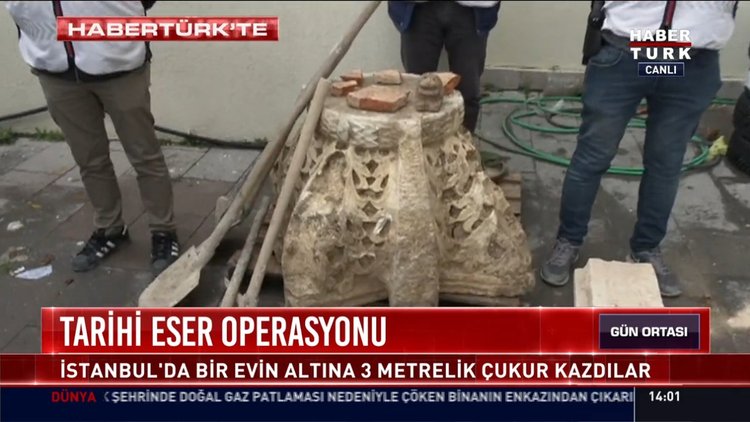 Tarihi Eser operasyonu: İstanbul'da bir evin altında 3 metrelik çukur kazdılar