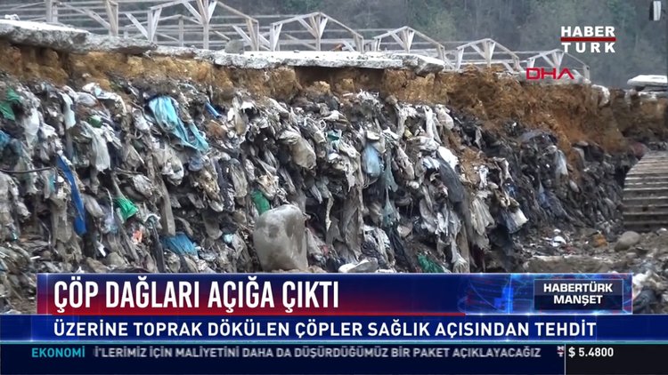 Çöp dağları açığa çıktı: Rize'de dere kenarına dökülen çöpler doğayı kirletti