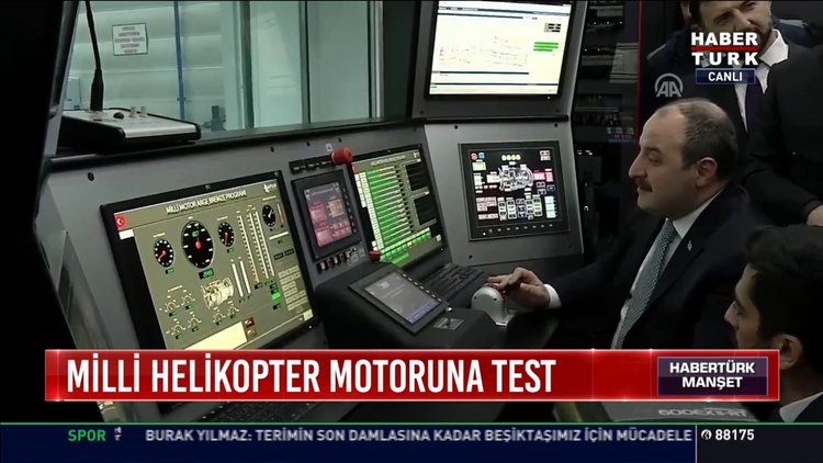 Milli helikopter moturuna test