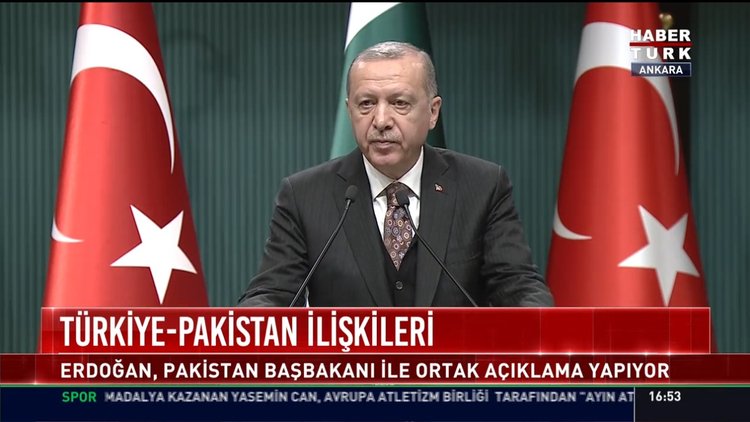 Türkiye-Pakistan ilişkileri: Erdoğan, Pakistan Başbakanı ile ortak açıklama yapıyor