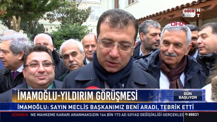 İmamoğlu-Yıldırım görüşmesi: İmamoğlu: Sayın Meclis Başkanımız beni aradı, tebrik etti
