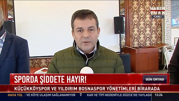 Sporda şiddete hayır! : Küçükköyspor ve Yıldırım Bosnaspor yönetimleri birarada