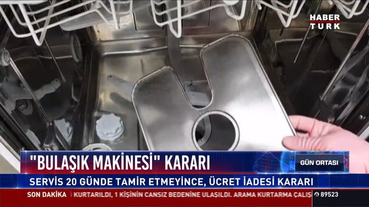 ''Bulaşık Makinesi'' kararı: Servis 20 günde tamir etmeyince, ücret iadesi kararı