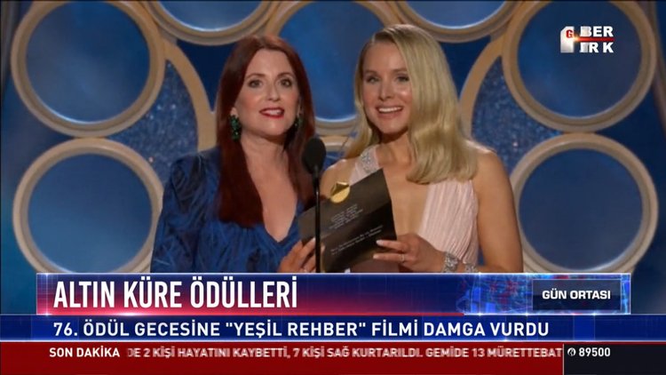 Altın küre ödülleri: 76. ödül gecesine ''Yeşil Rehber'' filmi damga vurdu