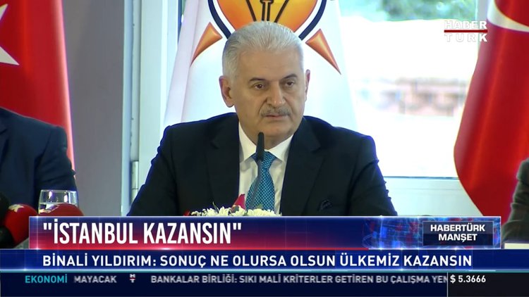 ''İstanbul Kazansın'' : Binali Yıldırım: Sonuç ne olursa olsun Ülkemiz kazansın
