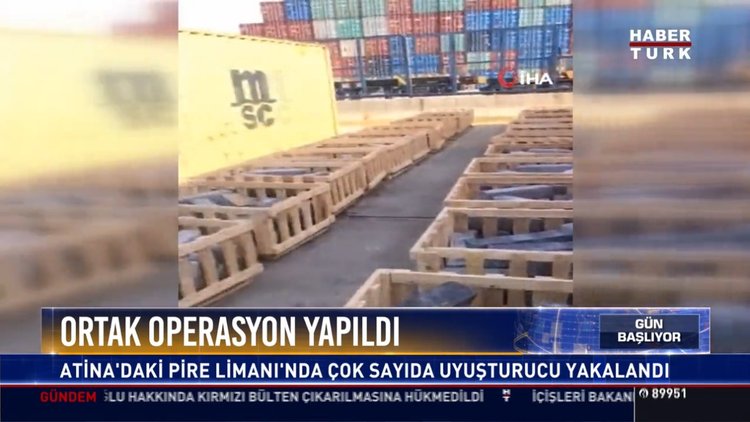 Ortak operasyon yapıldı: Atina'daki Pire Limanı'nda çok sayıda uyuşturucu yakalandı