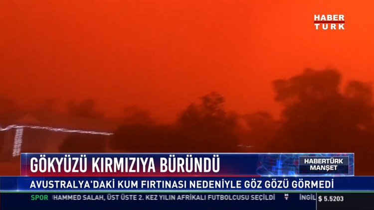 Gökyüzü kırmızıya büründü: Avustralya'daki kum fırtınası nedeniyle göz gözü görmedi