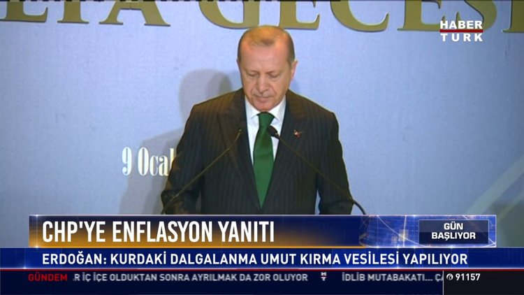CHP'ye enflasyon yanıtı: Erdoğan: kurdaki dalgalanma umut kırma vesilesi yapılıyor
