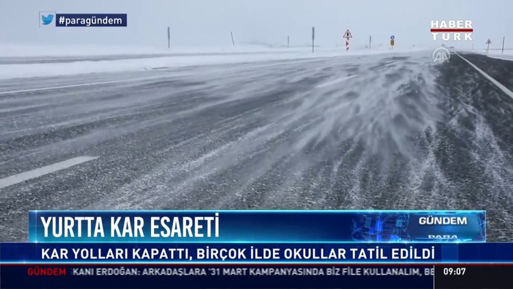 Yurtta kar esareti: Kar yolları kapattı, birçok ilde okullar tatil edildi