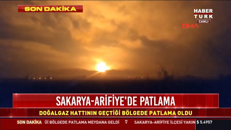Sakarya-Arifiye'de patlama: Doğalgaz hattının geçtiği bölgede patlama oldu