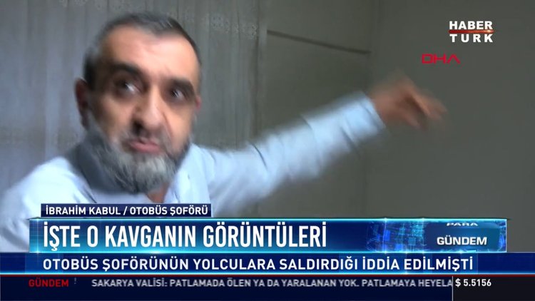İşte o kavganın görüntüleri: Otobüs şöförünün yolculara saldırdığı iddia edilmişti