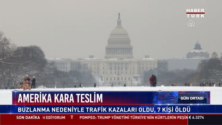 Amerika kara teslim : Buzlanma nedeniyle trafik kazaları oldu, 7 kişi öldü
