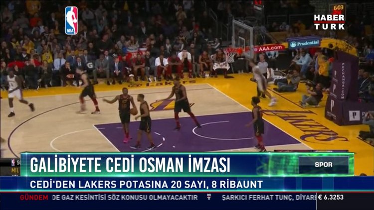 Galibiyete Cedi Osman imzası: Cedi'den Lakers potasına 20 sayı, 8 ribaunt