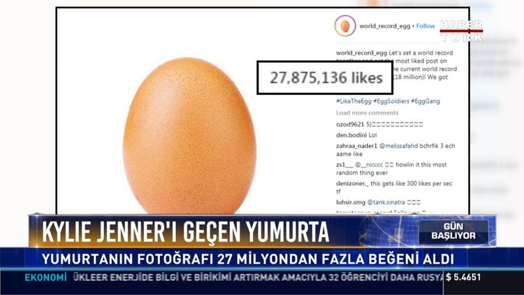 Kylıe Jenner'ı geçen yumurta: Rekor 18 milyondan fazla beğeni ile Kylıe beğeni aldı