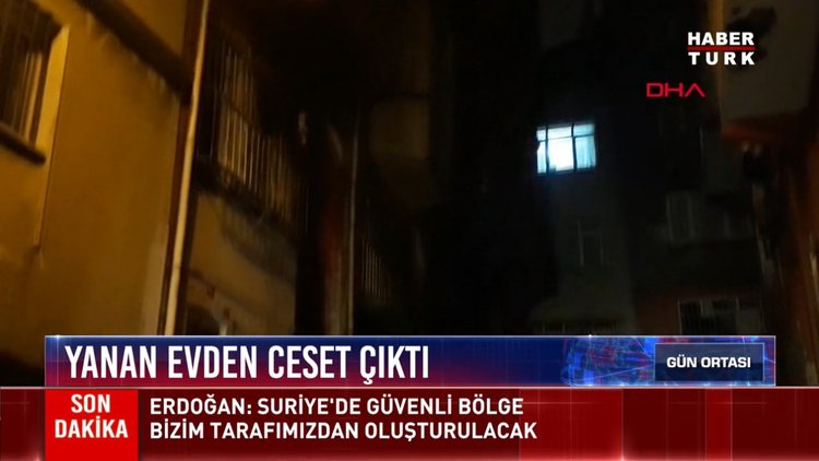 Yanan evden ceset çıktı