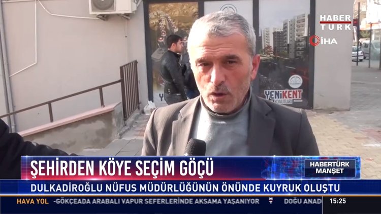 Şehirden köye seçim göcü: Dulkadiroğlu Nüfus Müdürlüğünün önünde kuyruk oluştu